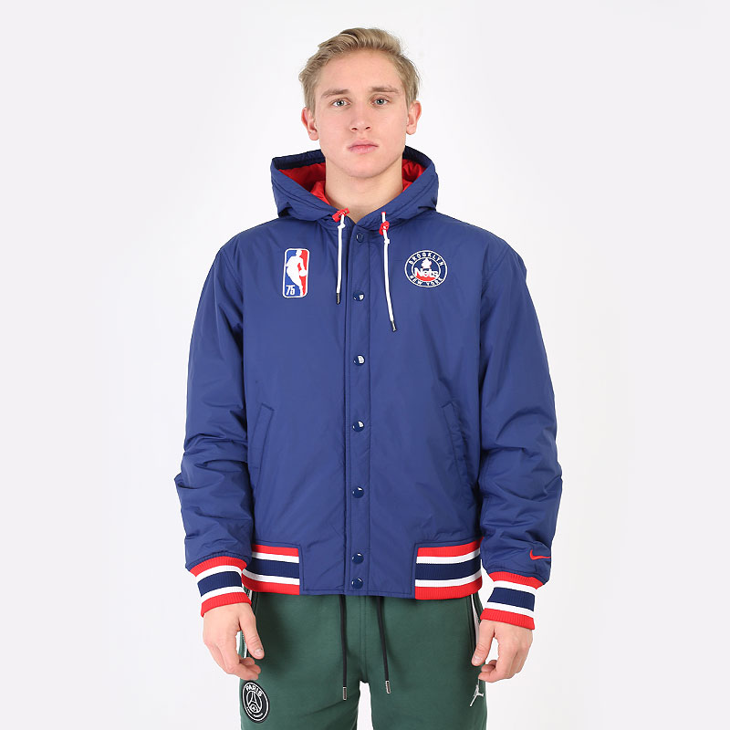 мужская синяя куртка Nike NBA Brooklyn Nets Courtside Jacket DB1980-492 - цена, описание, фото 3